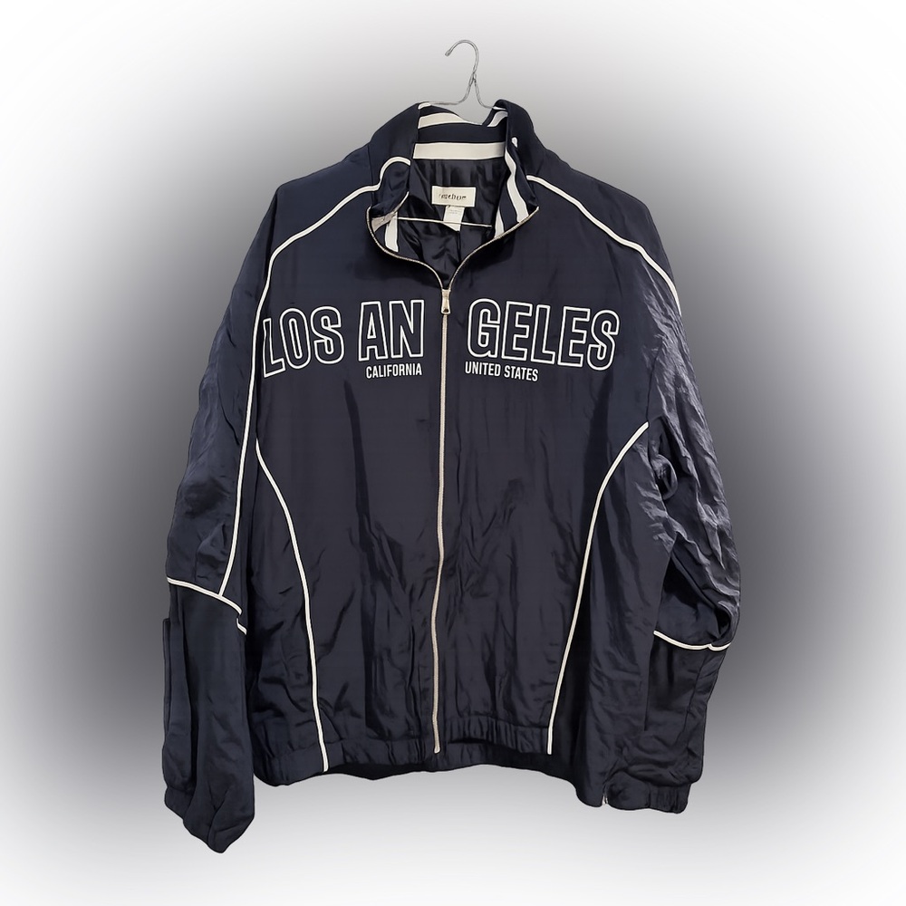 Refuge Navy Blue "Los Angeles" Windbreaker-Small